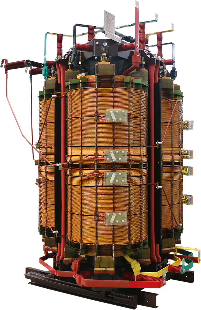 敞開式立體卷鐵心牽引整流幹式變壓器